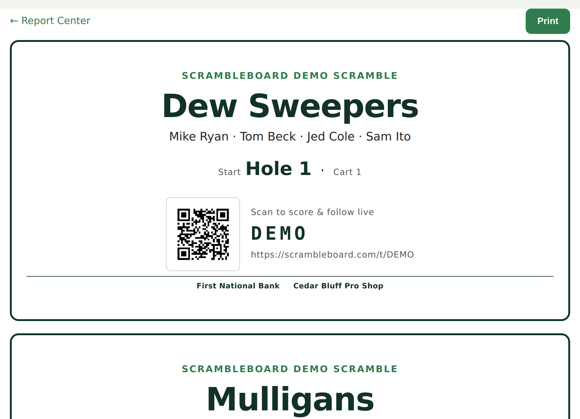Cart signs - the per-page count is a designer toggle